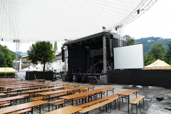 Noch ist das Open-Air-Gelände menschenleer